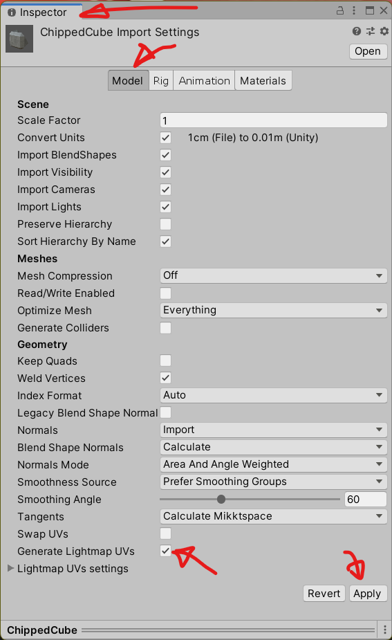 Lightmap UV Configuration