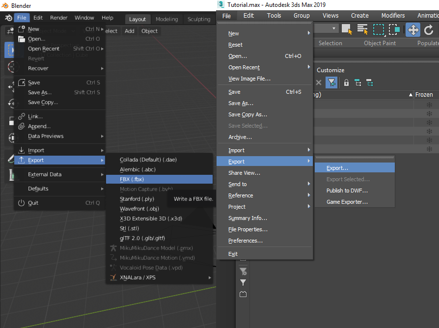 Exporting saber as FBX