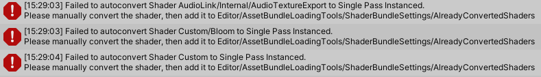 .shaderbundle export errors