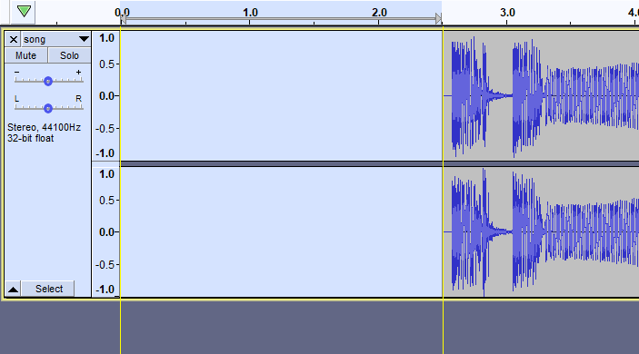 Stille mit Audacity hinzufügen