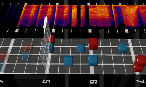 Editor view with audio synced to the editor track