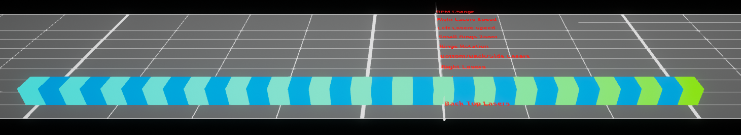 Screenshot of the MMA2 lighting track with a Chroma gradient