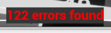 122 errors found... don't do this. This is bad.